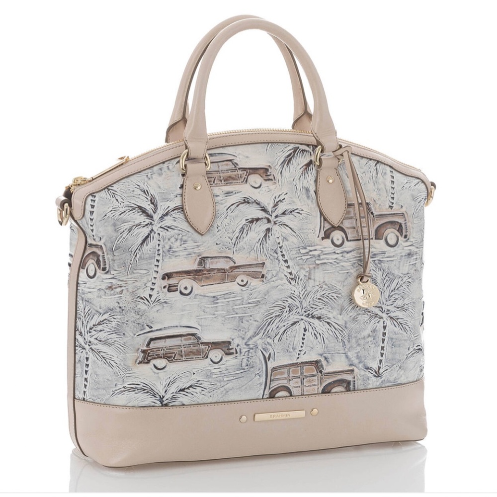NWT Brahmin Large Duxbury Satchel Ivory Copa Cabana